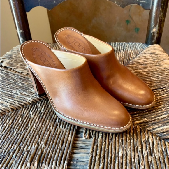 ✨Tod’s Luggage Color Platform Block Heel Clogs✨6✨ - Picture 14 of 15